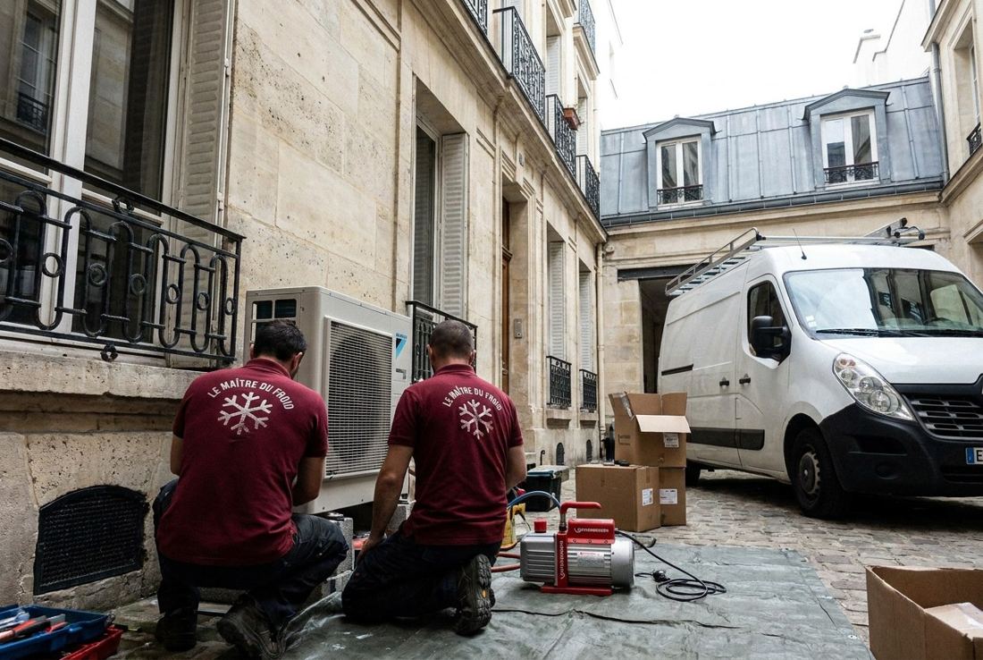 Le maître du froid Clim Paris — le camion atelier